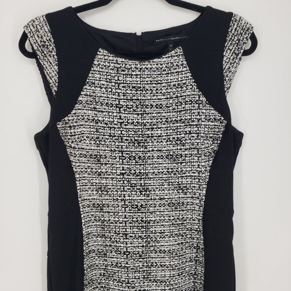 White House Black Market Monochrome Midi Dress - Picture 3 of 8